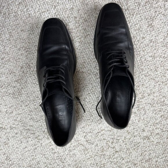 Cole Haan Mens Air Adams Black Dress Oxford Apron Toe Derby C09438 Size 12 M - Picture 3 of 16
